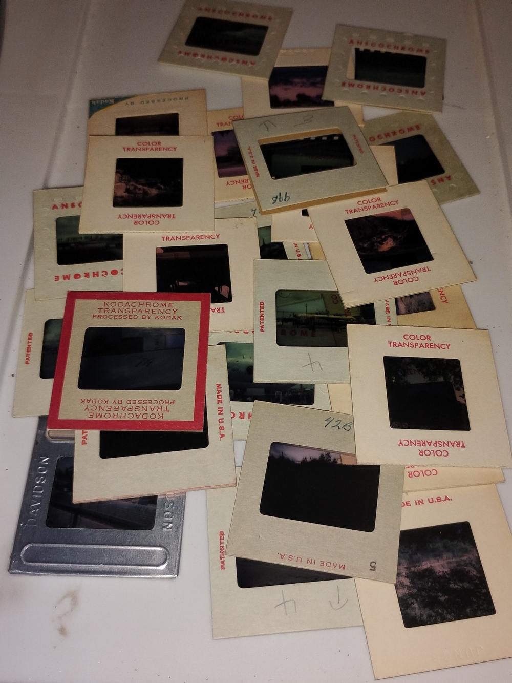 Kodachrome Vintage Slide Lot - (25) Landscape /Planes/People DIY Art Supplies